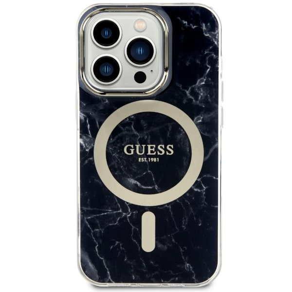 Hülle Guess GUHMP14XPCUMAK iPhone 14 Pro Max 6,7" schwarz/schwarz hartcase Marble MagSafe Case