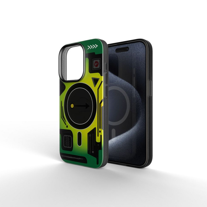 Etui na iPhone 16 PRO MAX Forcell F-Protect Levels Dual Layer 4D technology zgodny z MagSafe Military Drop-Test cyber green