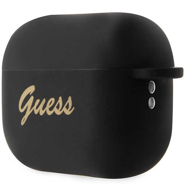 Hülle Guess GUAP2LSCHSK AirPods Pro 2 Abdeckung schwarz/schwarz Silikon Charm Heart Collection Case