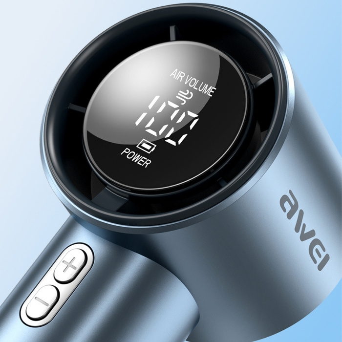 Wiatrak ręczny AWEI F38 MINI niebieski