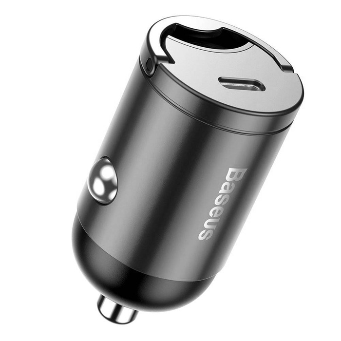 Baseus Tiny Star PPS Mini Smart USB Typ C nabíječka do auta 30W rychlé nabíjení 3.0 PD 3.0 šedá (VCHX-B0G)