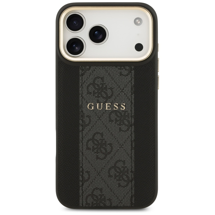 Etui Guess 4G Stripe MagSafe do iPhone   17 Pro Max czarny