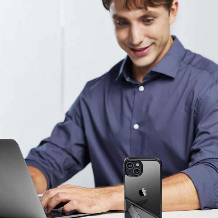 Ochranné pouzdro Ugreen LP633 Kickstand Pevný kryt s gelovým rámem a vestavěným stojánkem pro iPhone 14 (90924)