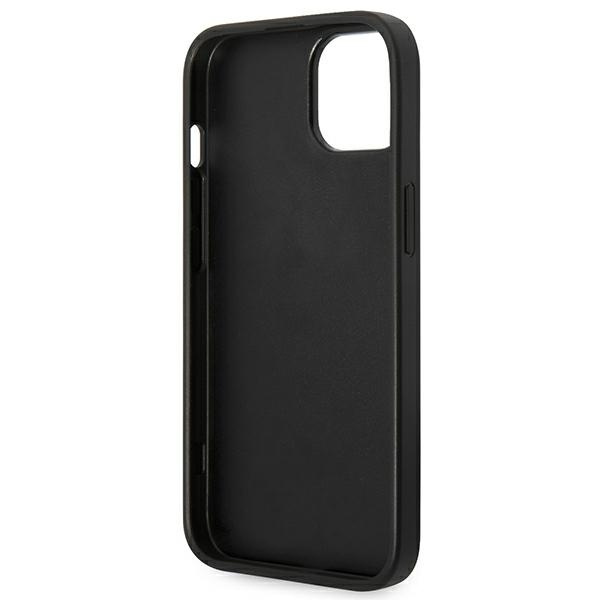 Case Guess iPhone 14 Plus 6.7" black/black Saffiano Strap