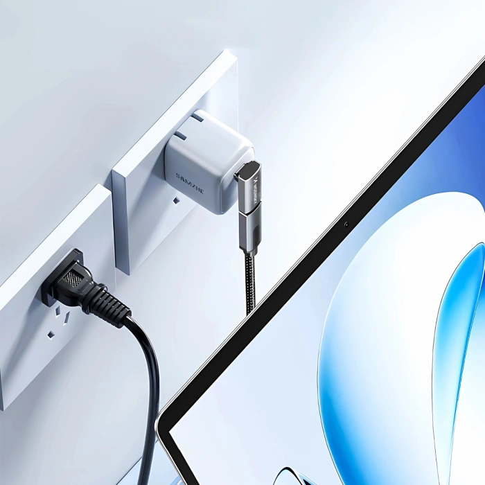 Przejściówka kątowa Wozinsky WPKF-01 USB-C - USB-C 40Gb/s 240W 8K OTG - szara