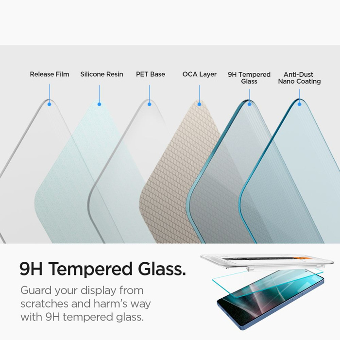 Tempered Glass Spigen GLAS.TR "EZ FIT" HD 2-PACK GALAXY S25 ULTRA CLEAR