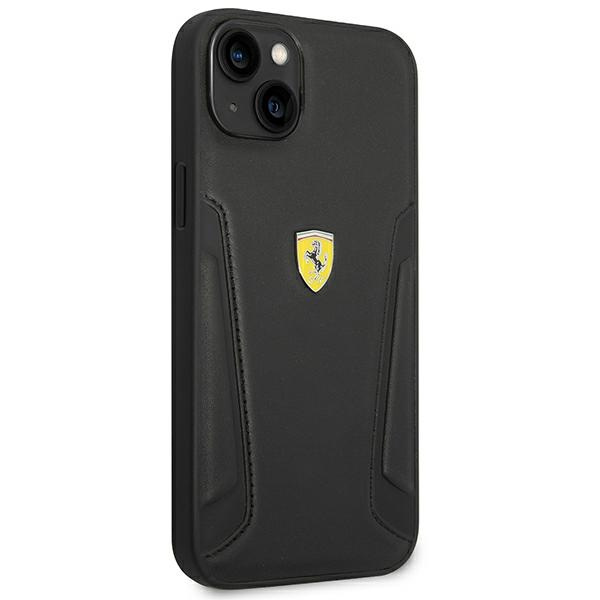 Ferrari FEHCP14MRBUK iPhone 14 Plus 6.7" schwarz/schwarz hartcase Leder-Stempel-Seiten