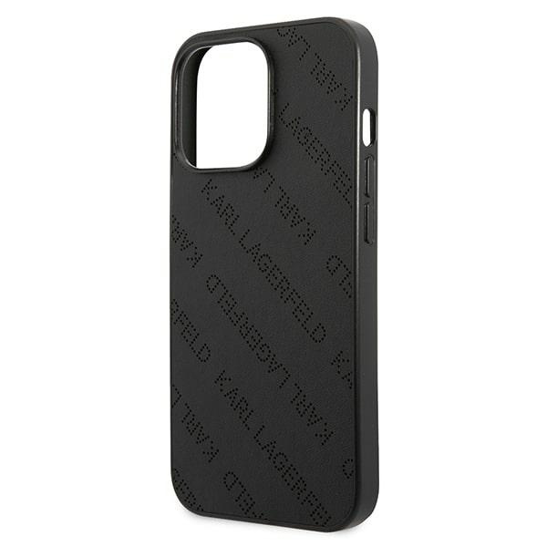 Karl Lagerfeld KLHCP13LPTLK iPhone 13 Pro / 13 6.1" hardcase schwarz/schwarz Perforated Allover