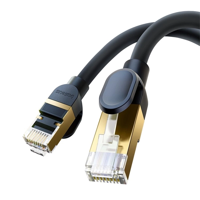 Baseus fast network cable RJ-45 cat.8 40Gbps 1m round - black