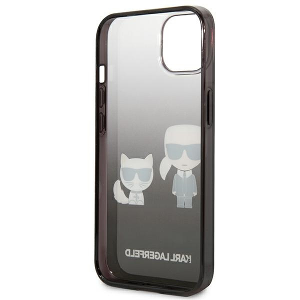 Case KARL LAGERFELD Apple iPhone 13 Mini Gradient Iconic Karl & Choupette Black Hardcase