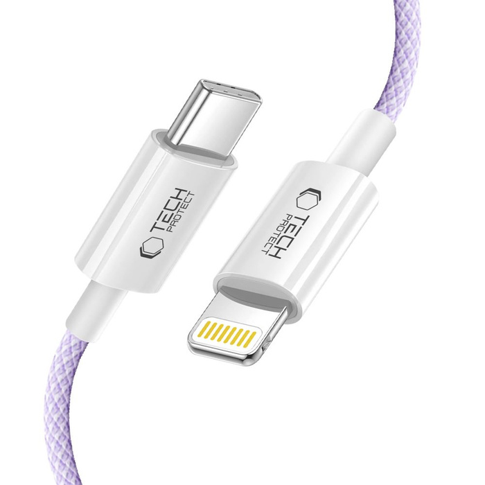 TECH-PROTECT ULTRABOOST LITE LIGHTNING CABLE PD27W/3A 100CM MAUVE