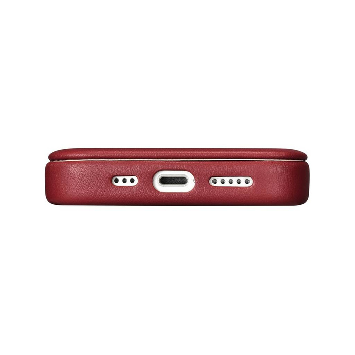 iCarer CE Premium Leather Folio Case iPhone 14 Pro Flip Magnetic MagSafe Rosso (WMI14220714-RD)