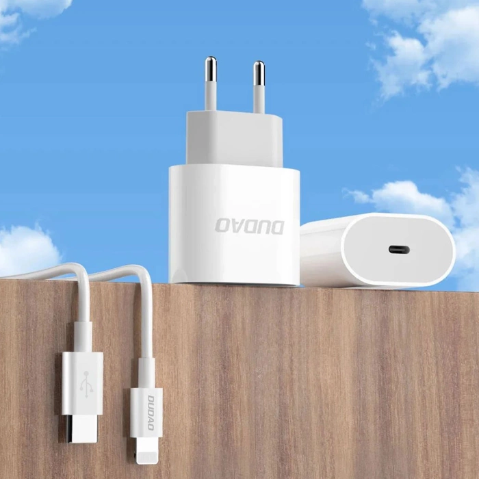 Dudao A14EU PD 20W USB-C Wandladegerät – Weiß