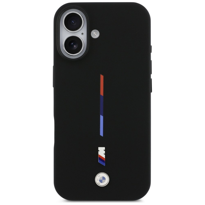 Etui BMW M Silicon Tricolor Line MagSafe do iPhone 17 czarny