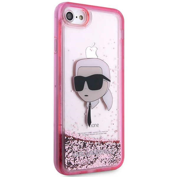 Hülle Karl Lagerfeld KLHCI8LNKHCP iPhone 7/8/ SE 2020/2022 rosa/rosa hartcase Glitter Karl Head Case