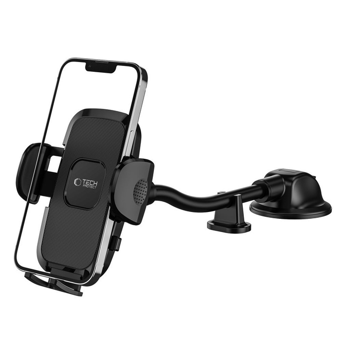 TECH-PROTECT V3 UNIVERSAL LONG ARM WINDSHIELD &amp; DASHBOARD CAR MOUNT BLACK