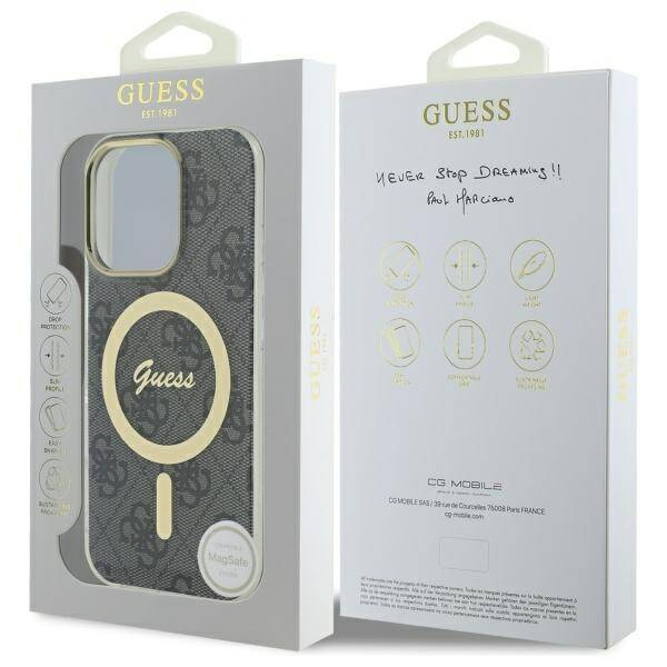 Etui Guess iPhone 16 Pro 6.3" czarny/black hardcase IML 4G MagSafe