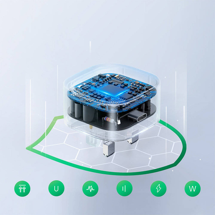 Kleines schnelles USB-Typ-C-PD-Ladegerät 20 W EU-Stecker Schwarz (L-P307)
