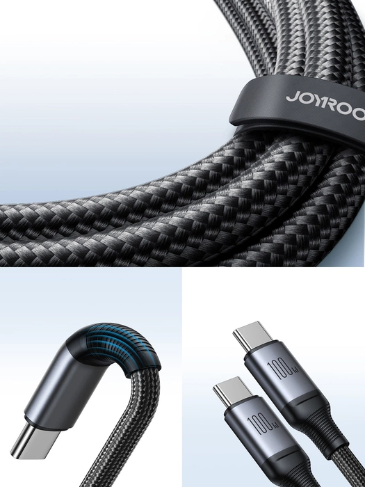 Cable 2 en 1 Joyroom speedy series SA21-1T2 USB-C - USB-C/USB-C 1,5m negro