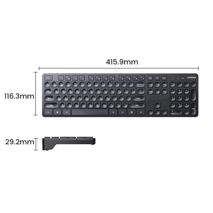 Clavier sans fil Ugreen KU004 2.4GHz - noir