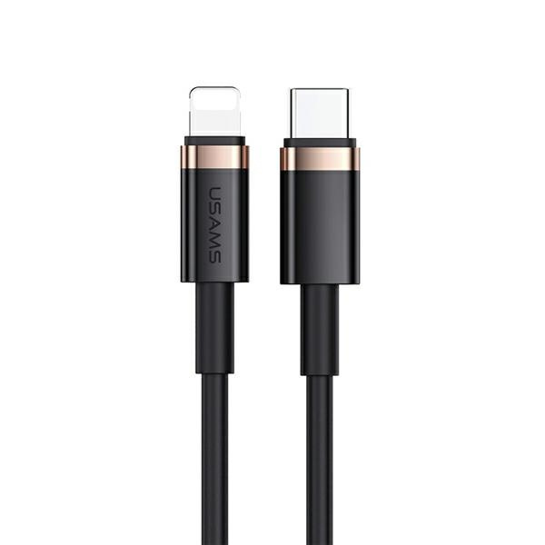 Cable USAMS USB-C Apple Lightning U63 PD 1.2m Fast Charge 20W SJ484USB01 US-SJ484 Black