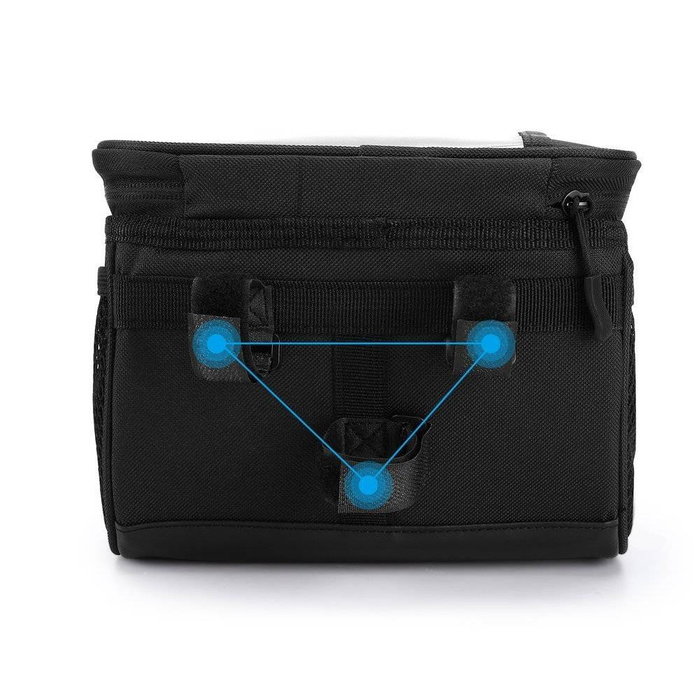 Sacoche de guidon de vélo Wozinsky avec étui pour téléphone 2l noir (WBB12BK)