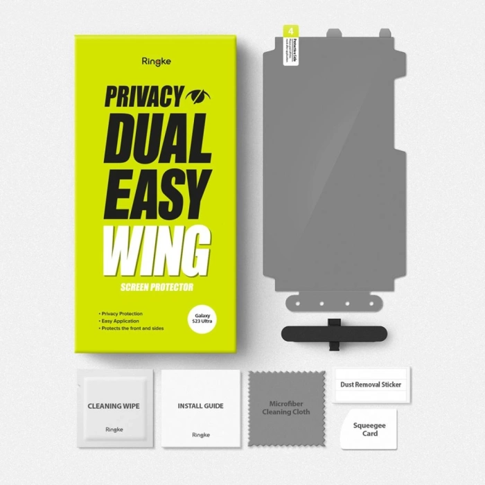 Film protection ecran Ringke Dual Easy Galaxy S23 Ultra Confidentialité