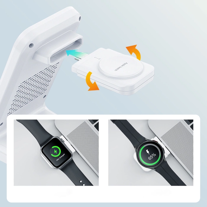 Choetech T608 15W 4in1 Induktionsladestation – Weiß