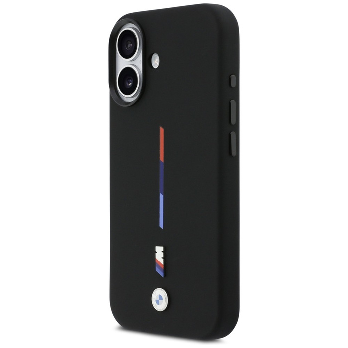 Etui BMW M Silicon Tricolor Line MagSafe do iPhone 17 czarny