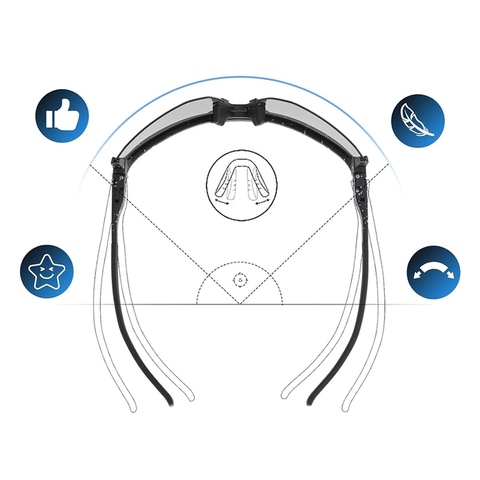 Lunettes de vélo polarisantes Rockbros SP297 - noir