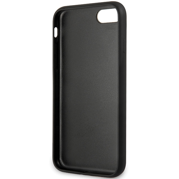 Hülle Guess iPhone 7/8 / Se 2020 / Se 2022 Schwarz/schwarz Saffiano Armband Case