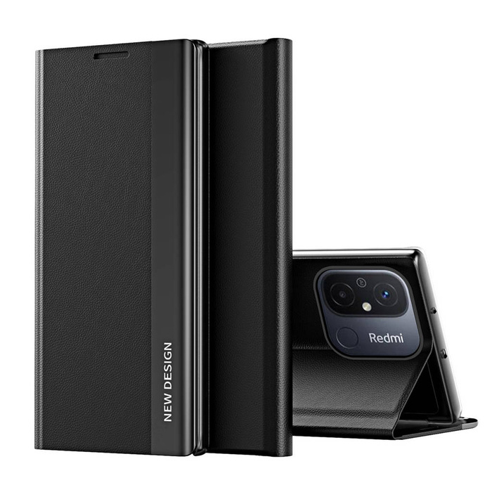 Pouzdro Sleep Case Pro pro Xiaomi Redmi 11A / Poco C55 / Redmi 12C s vyklápěcím stojánkem černé