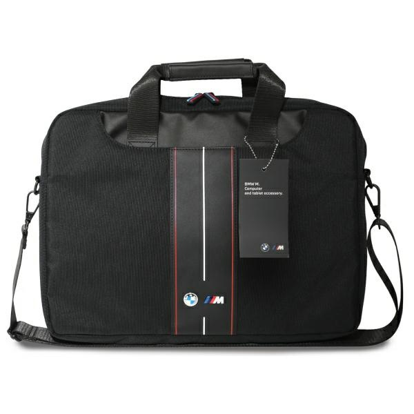 BMW Bag BMCB15COMPVSKR 16" Noir/Noir Nylon Rayure Rouge