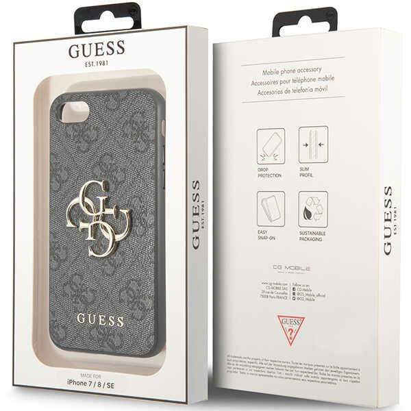 Coque Guess GUHCI84GMGGR iPhone 7/8/SE 2020/ 2022 gris/gris durcase 4G Big Metal Logo Case