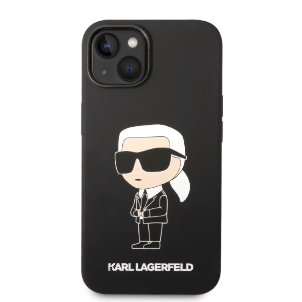 Karl Lagerfeld KLHMP14MSNIKBCK iPhone 14 Plus 6,7" hardcase black/black Silicone Ikonik MagSafe