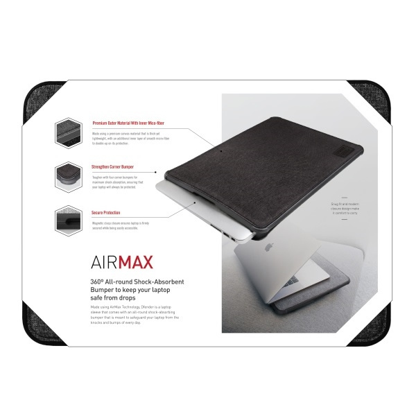Telefontok UNIQ Laptop 16 Sleeve Dfender fekete tok Dfender fekete tok
