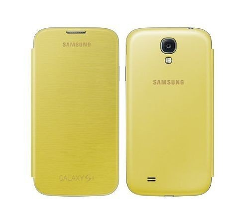 Tok SAMSUNG Galaxy S4 SIV I9500 I9505 Flip cover Telefontok EF-FI950BYESTA sárga