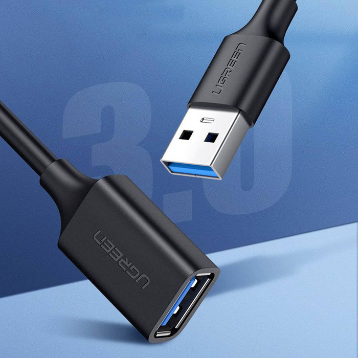 Ugreen kabel Prodlužovací kabel USB-A (samec) - USB-A (samice) USB 3.0 5Gb/s 0,5 m černý (US129)
