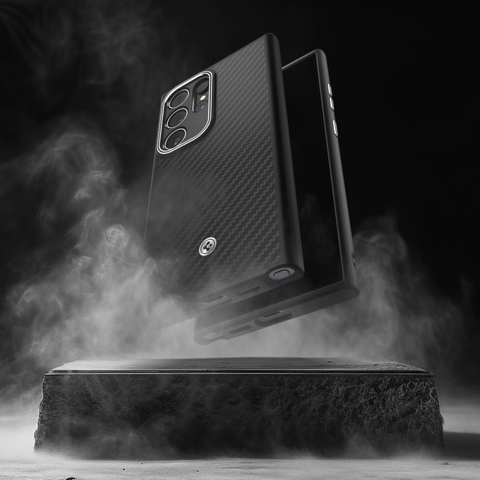 Hülle Spigen Enzo Aramid Galaxy S24 Ultra MATTE Schwarz Case