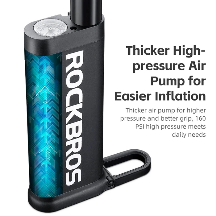 Rockbros 42310007001 pompe à vélo au sol - noir