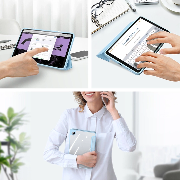 Dux Ducis Toby Hülle mit Klappständer für Samsung Galaxy Tab A9 8,7'' – Blau