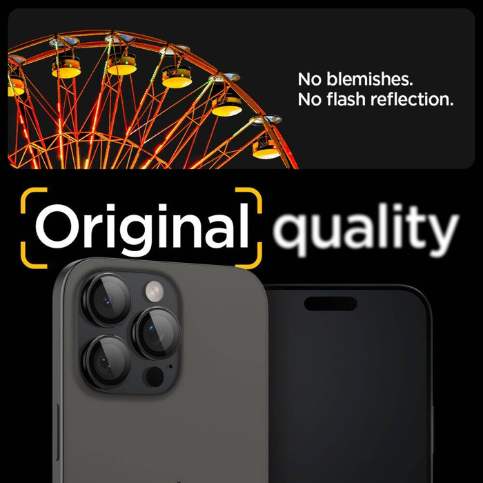 KAMERASCHUTZ Spigen OPTIK.TR "EZ FIT" KAMERASCHUTZ 2ER-PACK IPHONE 14 PRO / MAX / 15 PRO / MAX / 16 PRO / MAX / 17 PRO / MAX BLACK SCHWARZ