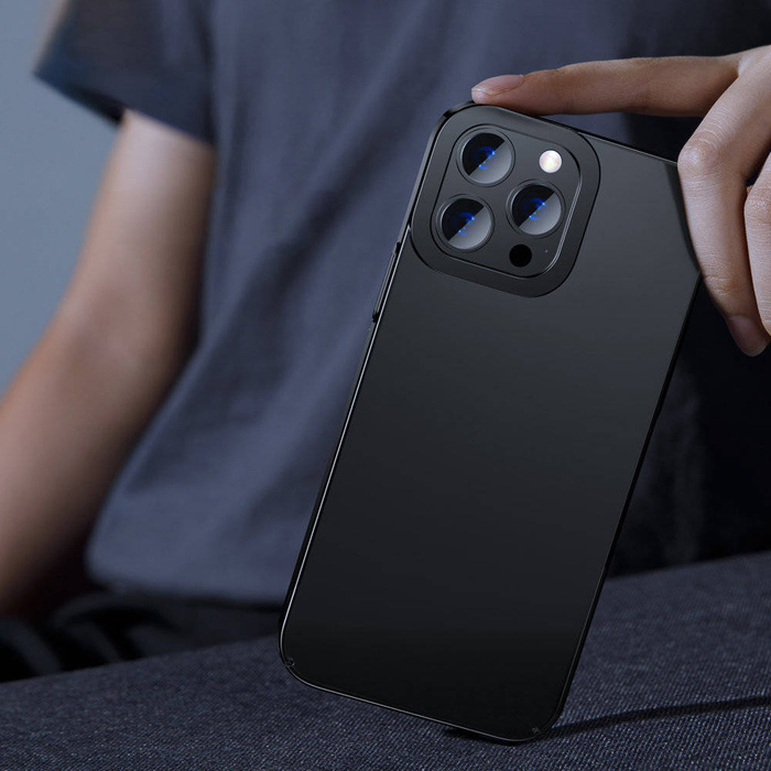 Baseus Glitter Galvanisieren PC Schutzhülle für iPhone 13 Pro Max schwarz (ARMC000201)