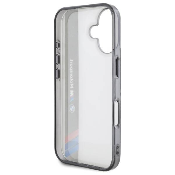 Hülle BMW iPhone 16 6.1" grau/grau hartcase Motosport IML Vertical Stripe