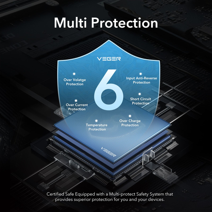 Powerbank Veger L10S (W1105PD) PD QC3.0 2A 20W 10000 mAh biały