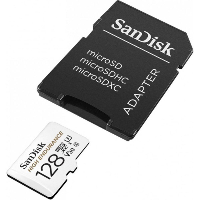 SanDisk 128GB microSDXC High Endurance V30 scheda di memoria + adattatore