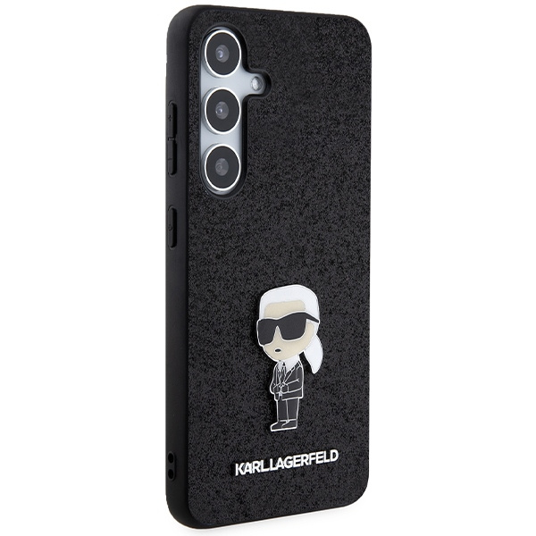 Etui Karl Lagerfeld KLHCS24SGKNPSK S24 S921 czarny/black hardcase Fixed Glitter Ikonik Logo Metal Pin Case
