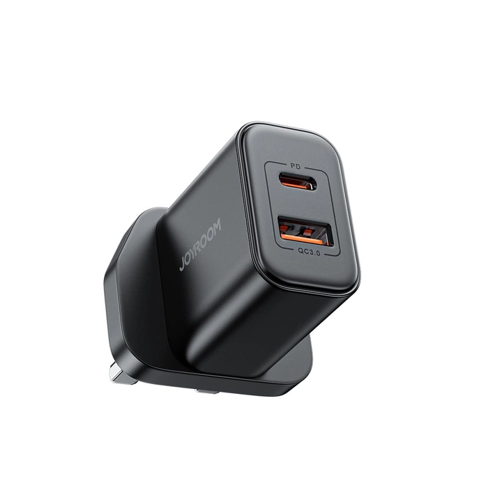 UK Joyrooom FlashSeries JR-TCF05 20W USB-A USB-C Ladegerät – Schwarz