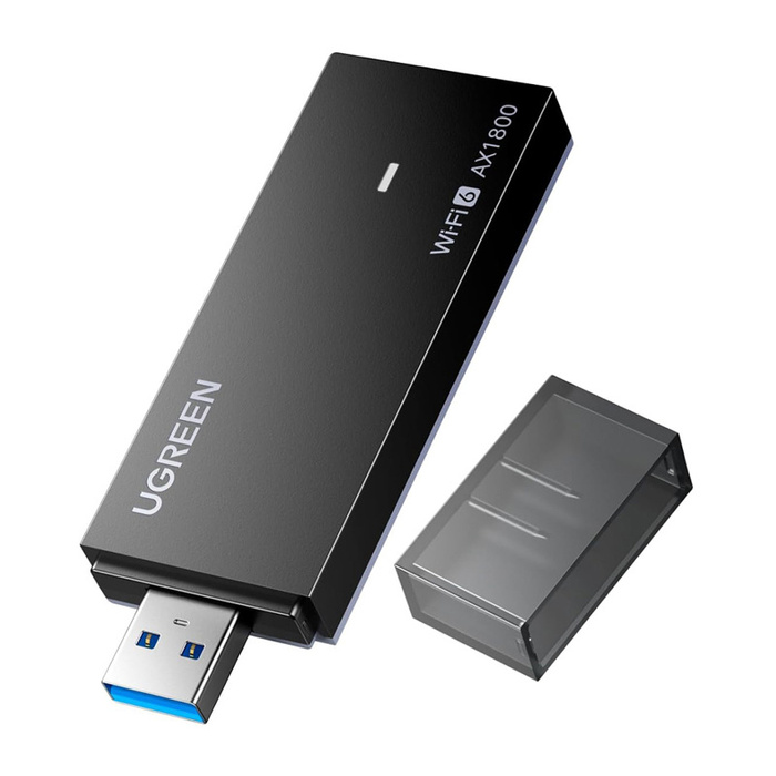 USB-Netzwerkadapter Ugreen CM499, Wi-Fi 6, 1800 Mbps, 2,4 + 5 GHz (schwarz)