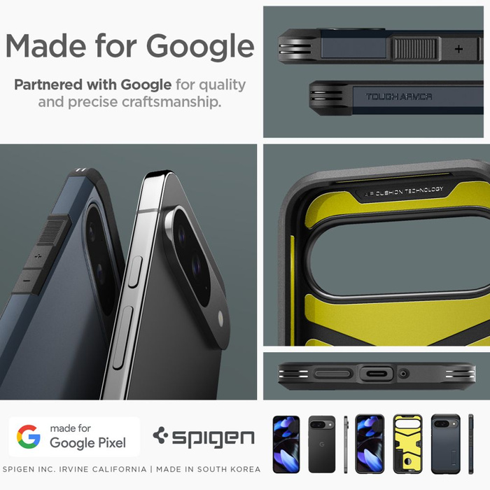Hülle Spigen Tough Armor GOOGLE PIXEL 9 / 9 PRO METALL SCHIEFER